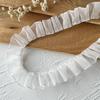 Branco plissado acessórios de renda jardim de infância cortina decorativa feita à mão diy cinto de renda de tecido diy