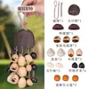 Casca de Fruta Natural Chocalho Cobre Pingente de Quatro Tons DIY Sino de Água Sino de Vento Terapia Sonora Produto Acabado Materiais Ornamento Portátil Montado no Carro