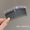 Peine de Inserción Inversa Estilo Coreano para Niños Clip para el Cabello con Pedrería de Lujo Ligero Estrella de Cinco Puntas Herramienta para Ordenar el Flequillo Suelto Pasador Accesorios para la Cabeza de Mujer