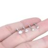 Clavo de oreja de aleación de titanio F136 con cuatro garras, clavo de labio de circonita, diente interno de acero de titanio G23, perforación del cuerpo humano, joyería para uña de oreja, venta al por mayor