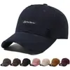 Moda Nova Primavera e Outono Estilo Americano Bordado Desgastado Top Macio Boné de Beisebol Unissex Versátil Lavado Boné de Proteção Solar