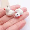 Colgantes de Resina de Animales Simulados (Cachorro, Conejo, Pato) para Pulseras, Collares, Llaveros de Bricolaje, Accesorios de Joyería Transfronterizos