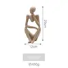 Figura de Yoga em Pedra Arenito Nórdica Ornaments Decorativos para Sala de Estar, Sala de Jantar, Móvel de TV e Decoração de Clube de Saúde