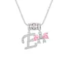 Collar con Letras Dopamina Popular Transfronterizo Set de Tres Piezas con Accesorios de Lazo, Elegante y Versátil Set de Collares con Letras