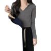Nuevo Estilo Otoño e Invierno 2026 Sudadera con Capucha de Terciopelo Alemán Doble Cara Camiseta de Manga Larga con Cuello en V Camisa Base Cepillada para Mujer
