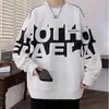Sudadera con capucha estampada de manga larga para hombre, de moda para primavera y otoño, con cuello redondo, talla grande y versátil tanto para hombres como para mujeres