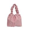 Bolsa de Lona Artística de Estilo Fresco Bolso Tote Plisado de Moda Nuevo Verano 2024 para Mujer Bolso de Hombro de Gran Capacidad