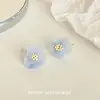 Aretes de Flores Aretes para Mujer Explosivos Alto Sentido de Gama Hada Dulce de Primavera Lindos Aretes Alto Sentido de Gama Combinan con Todo Nicho