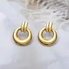 Pendientes de Acero Inoxidable de Alta Gama Europeos y Americanos de Moda Pendientes Hidráulicos Irregulares Pendientes de Lujo Ligero para Mujer Pendientes