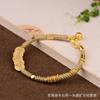 Pulsera de cuerda de mano estilo étnico tejida a mano año de nacimiento cinco emperadores bestia dorada de Xizang para hombres y mujeres joyería de cuerda roja