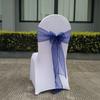 Lazo decorativo de organza para respaldo de silla de boda, lazo de tul para banquete de hotel, fabricante mayorista de lazos para respaldo de silla