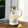 Chaleira de Água Fria com Aparência Sofisticada Vidro Resistente a Altas Temperaturas Grande Capacidade Copo de Chaleira para Água Fria Fervida Transparente Cold Brew Bule Frio