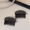 Pasador de Pelo con Pedrería en Forma de Hoja para Mujer, Pinza para Flequillo Lateral, Peine para Cabello Suelto, Pinza Superior para el Cabello, Accesorio para el Cabello