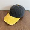Gorra de béisbol amarilla de teñido fijo, versión coreana de primavera y verano, color brillante para hombres y mujeres, con ala ancha, parasol, cara pequeña.
