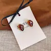 Pendientes Retro Estilo Hong Kong Ámbar Maillard para Mujer, Pendientes de Lujo Ligero Estilo Coreano de Nicho de Alta Gama, Accesorios para Orejas de Venta Caliente 2026