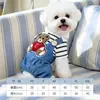 Roupas para Cachorro Transfronteiriças Outono e Inverno Estilo Fino Teddy Bichon Bulldog Francês Coleira-Peitoral para Pet Roupa de Quatro Patas Macacão para Cachorro Pequeno