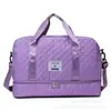 Bolsa de Viagem Acolchoada Transfronteiriça, Bolsa de Grande Capacidade Bolsa de Bagagem, Separação Seca e Úmida Esportiva Portátil Bolsa de Yoga Fitness, Moderna