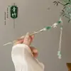 Grampo elegante e versátil de ginkgo para cabelos finos, grampo em U de nicho para a parte de trás da cabeça, grampo em forma de crescente