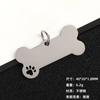 Venda por atacado cross-border venda quente laser lettering personalidade anti-perdido pet acessórios aço inoxidável oco osso pingente dog tag