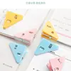 Clip de esquina, clip triangular transparente, papelería A4, organizador de hojas de examen, clip para documentos y papeles, clip para libro de estudiante