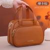 Nova Bolsa de Cosméticos de Camada Dupla da Amazon, Bolsa de Armazenamento de Cosméticos Portátil Multifuncional com Divisórias, Necessaire Portátil