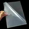 Carpeta de archivo transparente A5, carpeta con forma de L de una sola pieza, carpeta de bolsa de plástico, juego de goma dura de PVC, carpeta A5 de una sola pieza