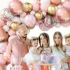 Kit de Arco de Guirnalda de Globos Color Rosa Oro Rosa de 82 Piezas para Cumpleaños de Niñas, Decoración de Fiesta Dulce para Niños