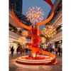 Instalación de Fuegos Artificiales Gigantes en Espiral para Año Nuevo Pantalla LED Comercial Personalizada Producción de Accesorios