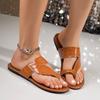 Verano Playa Adelgazante Nuevo Moda Plana Alto Valor Talla Grande Chanclas para Uso en Exteriores Sandalias Orilla del Mar Talla 43 Casual