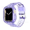 Para Apple Watch7 relógio iwatch8 Glacier cor TPU Apple nova pulseira de silicone transparente de uma peça