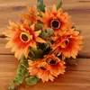 Ramo de Esquejes de Flores Falsas de Margarita Simulada Adornos de Decoración para el Hogar y el Dormitorio Accesorios para Fotografía Transfronteriza