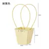 Atacado do fabricante bolsa tote impermeável xadrez macaron, caixa de flores para carregar à mão com buquê de flores, materiais de embalagem DIY para salão