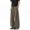 Nueva Marca Americana de Moda Pantalones Casuales Rectos de Color Sólido para Hombre Retro Sueltos Pierna Ancha Casual Versátil Deportivos Largos