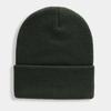 Chapéu de tricô de cor sólida outono e inverno sem pompom multicor comércio transfronteiriço chapéu para o frio de placa leve cor sólida chapéu de lã quente curinga atacado