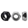 Acero inoxidable 304 tuerca de nailon anti-aflojamiento M2M24 acero al carbono niquelado zinc blanco hexagonal exterior antideslizante tapa de tornillo autoblocante