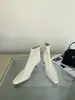 Botines de Tobillo para Mujer Estilo Coreano Otoño/Invierno 2026, Tacón Delgado, Punta Cuadrada, con Cremallera Trasera, Botines de Tacón Medio Delgados de Corte Bajo