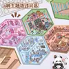 Adesivos Fofos de Paisagismo para Crianças, Adesivos Imersivos, Adesivos de Material para Caderno de Cena em Miniatura Estéreo 3D para Alívio de Estresse