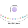 Decoração de festa de Páscoa transfronteiriça fio de pompom de pele flor de puxar coelho da Páscoa pompom bandeira de puxar atacado personalizado