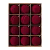 Bola de Navidad de terciopelo flocado de 8 cm en colores oscuros, Adorno colgante para árbol de Navidad, Bola colgante de terciopelo en stock