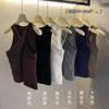 324 Moda Irregular Cruz Belleza Espalda Ropa Interior Almohadilla Fija para el Pecho Chaleco de Una Pieza Top para Uso Interior y Exterior de Chica Caliente