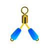 Horquilla de silicona gancho de tres púas clip de alambre conector de ocho anillos accesorios de equipo de pesca clip rápido para línea secundaria