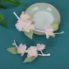 Primavera 2025 Diseño Original Hecho a Mano Antiguo Fresco y Elegante Rosa Pasador Suave Adorno de Cabeza Hanfu Accesorios para el Cabello Flor Caliente