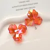 Super Fada Totalmente Transparente Flor Pérola Flor Tulipa Acrílico Brincos DIY Acessórios para Capa de Celular