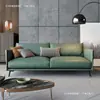 Juego de sofá de oficina estilo italiano y mesa de centro para reuniones de negocios, ocio, sala de recepción moderna minimalista, sofá de tres plazas