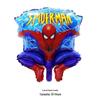 Crianças Decoração de Festa Desenhos Animados Avião Spiderman Balão de Alumínio Filme Capitão América Escudo Folha Balão Atacado