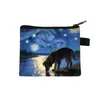Nuevo Monedero de Gato Van Gogh Mini Bolsa de Almacenamiento Infantil Cartera Pequeña Cuadrada Bolsa Pequeña Linda para Niños