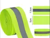Cinta Reflectante de Alta Visibilidad para Manualidades Poliéster Ropa Reflectante Advertencia Cinta Fluorescente Verde Material Luminiscente En Stock Venta al por Mayor