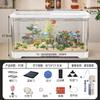 Acuario Sala de Estar Pequeño 2025 Nuevo Paisajismo para el Hogar Juego Completo de Tanque de Agua Ecológico con Cubierta Acuario Transparente de Escritorio para Peces Dorados