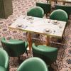 Mesa de Restaurante Retro del Sudeste Asiático Mesa de Té de Restaurante Mesa y Silla Combinación Mesa de Tienda de Postres de Celebridad de Internet Silla Comercial Personalizada Estilo Hong Kong