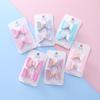 Horquilla de lazo tridimensional lote de niños nuevo brillante accesorios para el cabello para niños horquilla de alto diseño puesto de venta